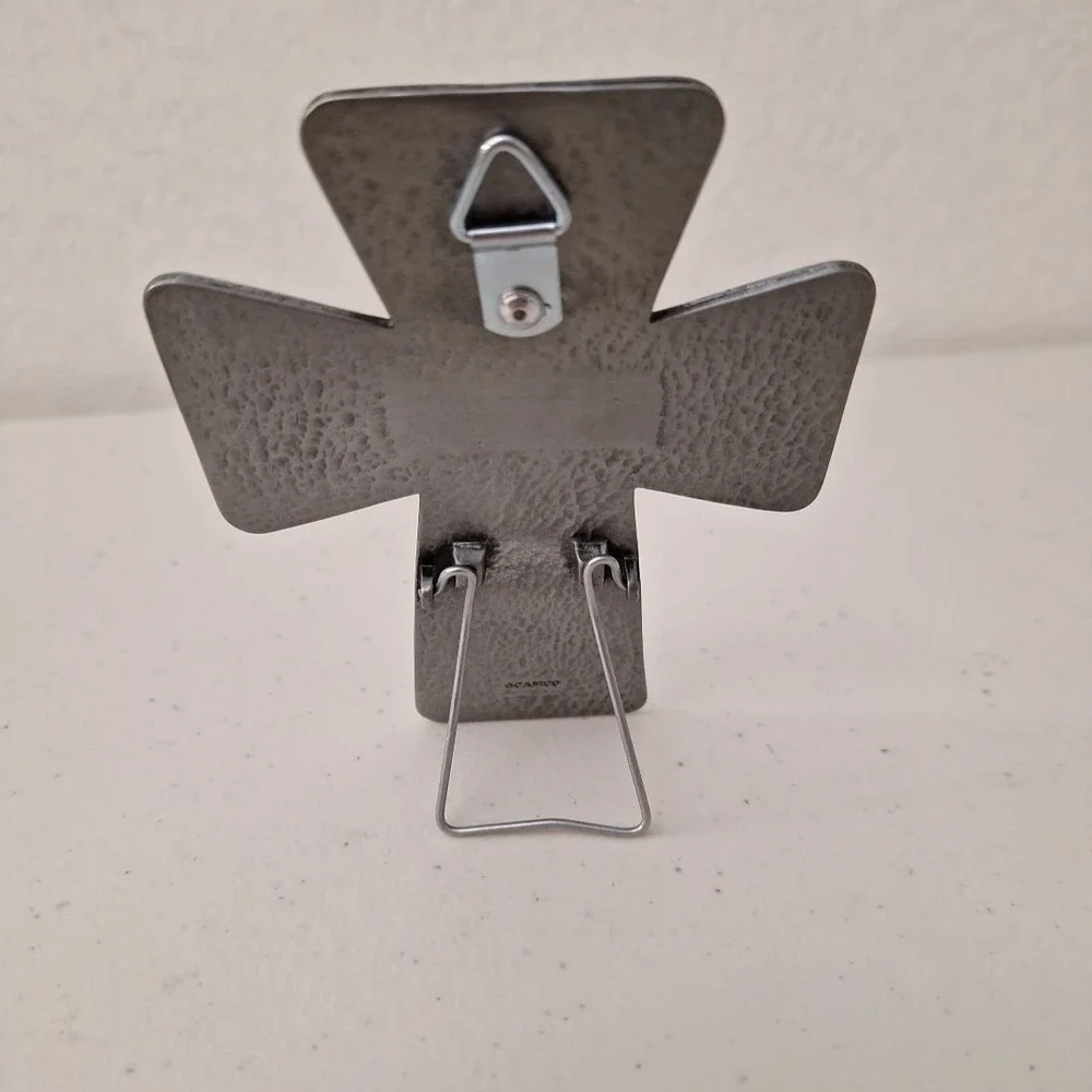 CAMCO Sponsor Thank You Filigree Stand or Hanging Wall Cross Silver Tone USA